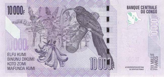 Kongo p.103d 10.000 Francs 2022